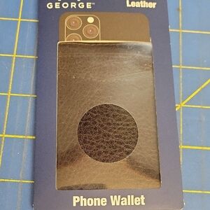 George Black Leather Phone Wallet